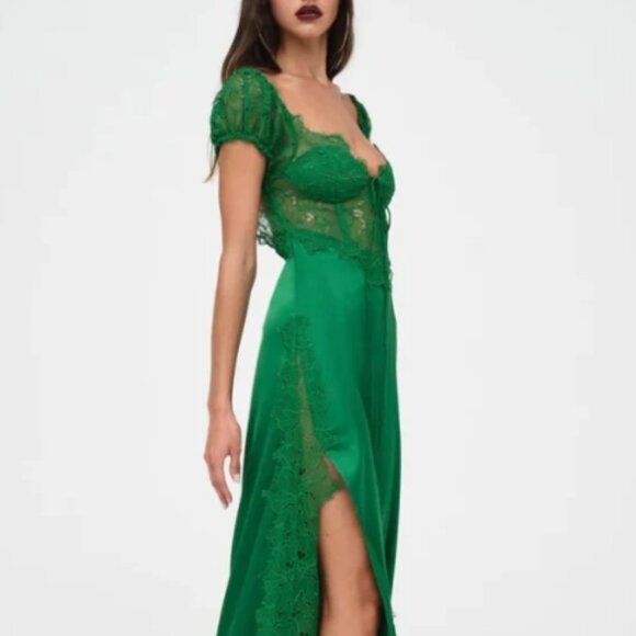 For Love And Lemons Green Maxi Dress - Picture 3 of 11